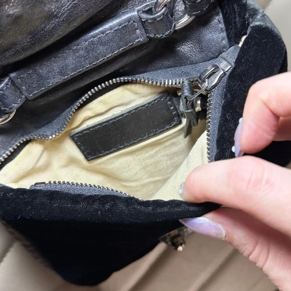 3.1 Phillip Lim black velvet crossbody bag